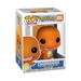 The Funko POP! Pokemon: Charmander - #455 by Funko is a collectible figure featuring the iconic orange Charmander with a big head and wide eyes, displayed in a box with a clear window. The packaging includes both Pokémon and Pop! logos, making this must-have Funko POP! Charmander perfect for any fan.