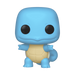 The Funko POP! Pokemon: Squirtle - #504 by Funko is a vinyl figure featuring Squirtle, the blue turtle-like Pokémon with a large head, black eyes, a cream-colored shell on its chest, and a curled tail. The figure depicts Squirtle standing on two legs with its arms outstretched.