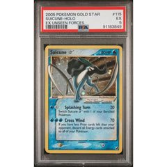 Pokémon TCG: Suicune Gold Star #115 PSA 5 - Unseen Forces