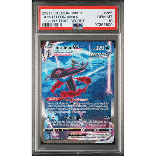 Pokémon TCG: Inteleon Vmax 266 PSA 10 - Fusion Strike
