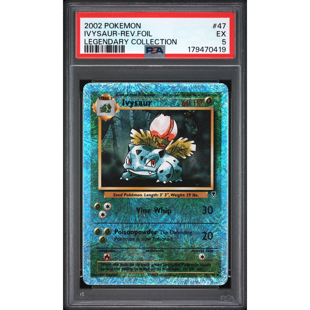 Pokémon TCG: Ivysaur Reverse Holo #47 PSA 5-179470419