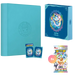 Experience the excitement of the Pokémon Vaporeon Terastal Grand Crystal Gathering Simplified Chinese Binder Gift Box by The Pokémon Company—a teal gift box with an embossed Vaporeon character, a striking blue box adorned with vivid artwork, two exclusive trading cards, and a set of eight booster packs featuring vibrant Scarlet & Violet-themed designs. This is the perfect collectible for fans gearing up for the next Pokémon Terastal Gathering!.
