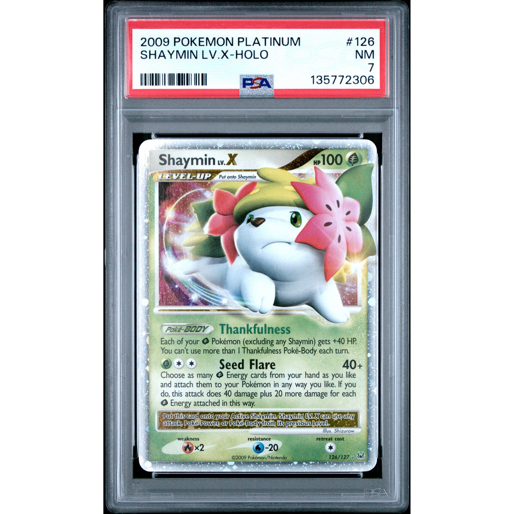 Pokémon TCG: Shaymin Lv.X #126 PSA 7 Holo - Platinum