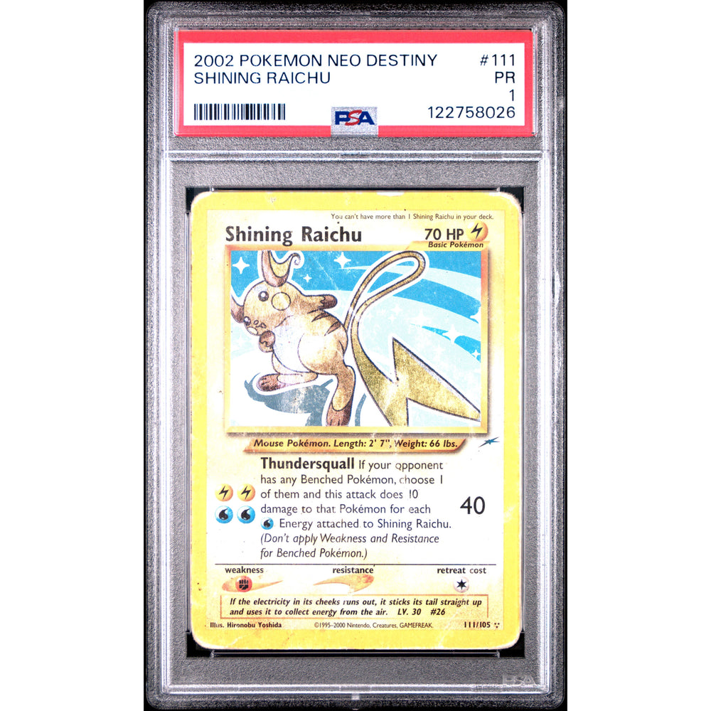 Pokémon TCG: Shining Raichu #111 PSA 1 - Neo Destiny