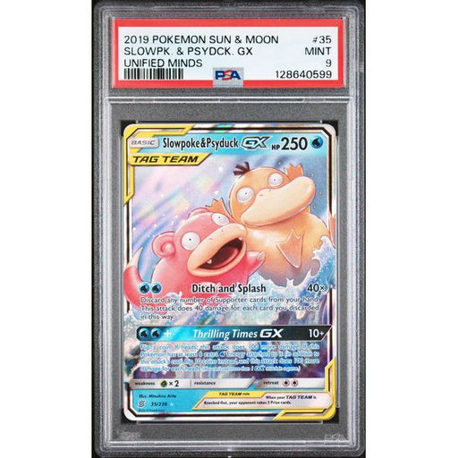Pokémon TCG: Slowpoke & Psyduck Gx #35 PSA 9-128640599