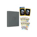 A Pokemon Umbreon Terastal Grand Crystal Gathering Simplified Chinese Binder Gift Box by The Pokémon Company—including a gray binder, two Poké Ball–design card sleeves, and five packs of Japanese Pokémon trading cards—is displayed on a white background.