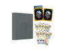 A Pokemon Umbreon Terastal Grand Crystal Gathering Simplified Chinese Binder Gift Box by The Pokémon Company—including a gray binder, two Poké Ball–design card sleeves, and five packs of Japanese Pokémon trading cards—is displayed on a white background.