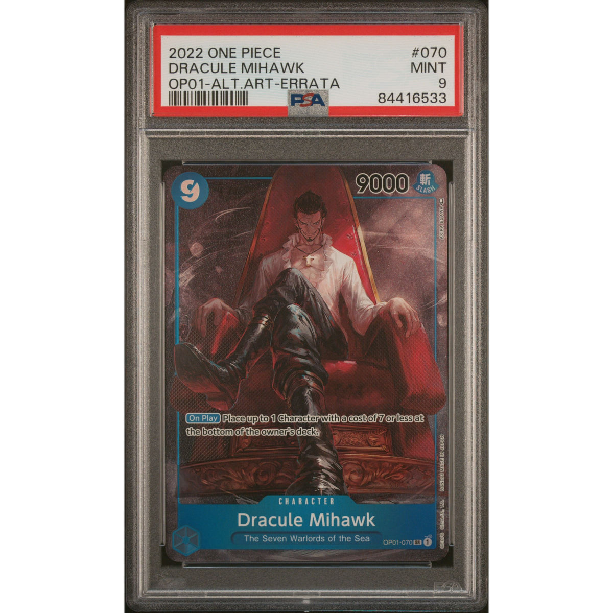 One Piece TCG: Dracule Mihawk #070 PSA 9-84416533