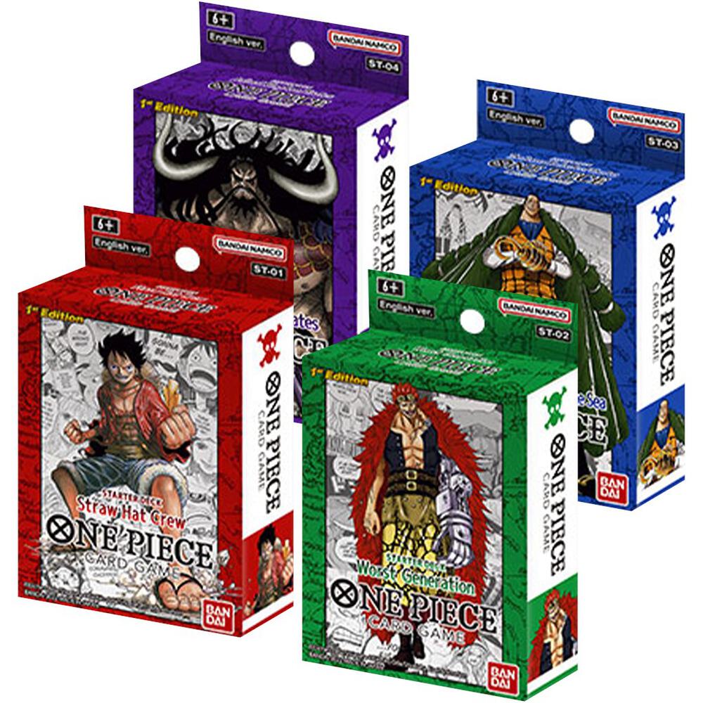 One Piece Card Game: Super PreRelease Starter Deck - ST01-ST04 - Deck Set