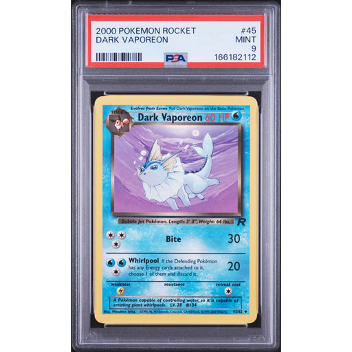 Pokémon TCG: Dark Vaporeon #45 PSA 9-166182112