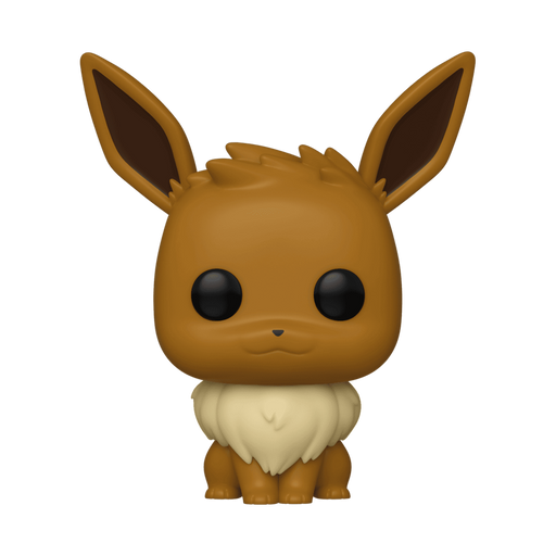 The Funko POP! Pokemon: Eevee (#577) vinyl figure by Funko features Eevee, the brown Pokémon with large ears, big black eyes, and a fluffy cream-colored collar, displayed on a white background.