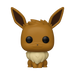 The Funko POP! Pokemon: Eevee (#577) vinyl figure by Funko features Eevee, the brown Pokémon with large ears, big black eyes, and a fluffy cream-colored collar, displayed on a white background.