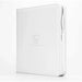 The Gemloader: Premium Samlekortmappe [480 pockets 3X4] stands upright, closed and zipped, with a subtle logo and stylized G on the white cover—a perfect kortmappe for organizing your samlekort.