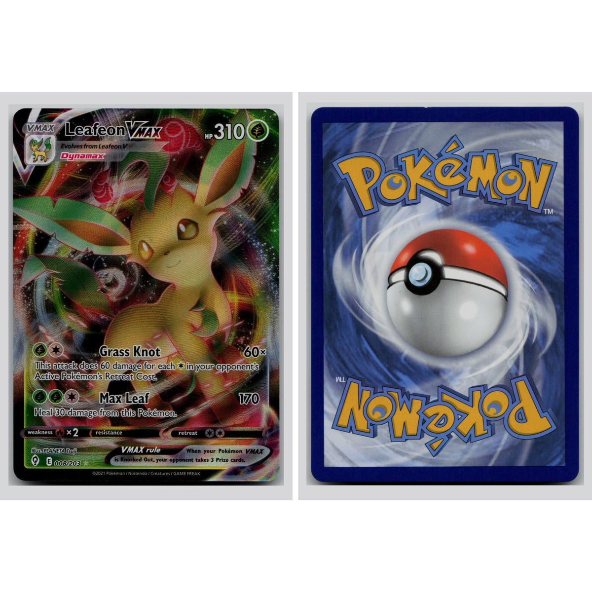 Pokémon TCG, Leafeon VMAX (Sword & Shield—Evolving Skies #8)