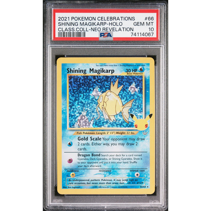 Pokémon TCG: Shining Magikarp #66 PSA 10 Holo - Celebrations-74114067