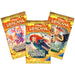 Three Ravensburger Disney Lorcana: Wilds Unknown Booster Packs, each showcasing unique and vibrant packaging, are perfect for expanding your Disney Lorcana trading card game collection.