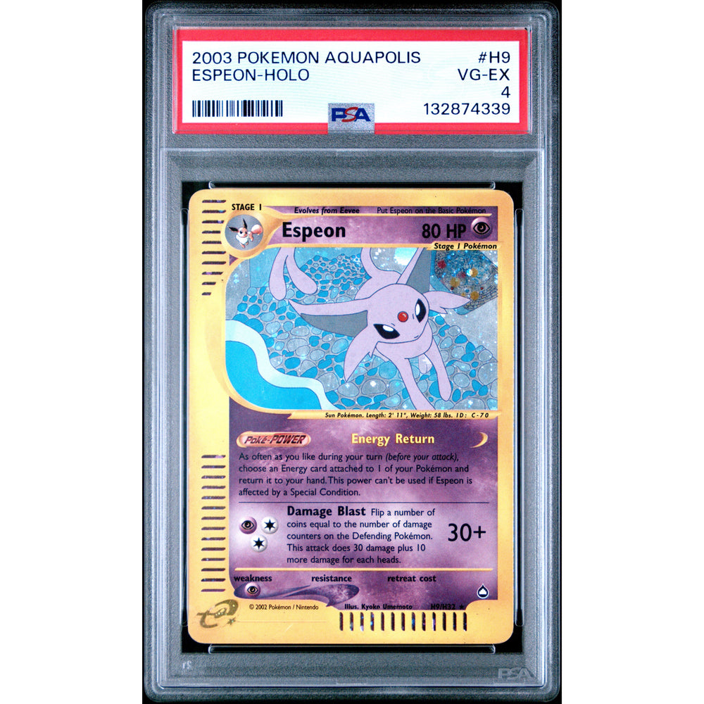 Pokémon TCG: Espeon H9 PSA 4 Holo - Aquapolis