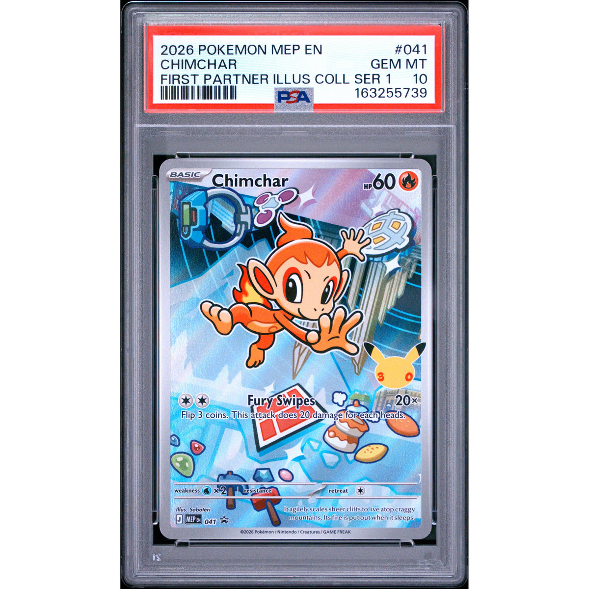 Pokémon TCG: Chimchar #041 PSA 10-163255739