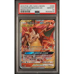Pokémon TCG: Charizard/Braixen Gx #008 PSA 10 - Japanese