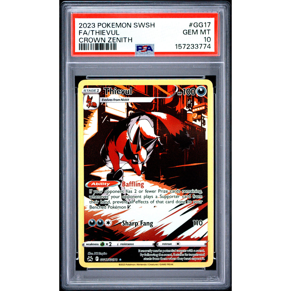 Pokémon TCG: Thievul #GG17 PSA 10