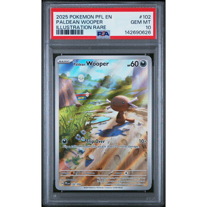 Pokémon TCG: Paldean Wooper #102 PSA 10 - Phantasmal Flames-142690626