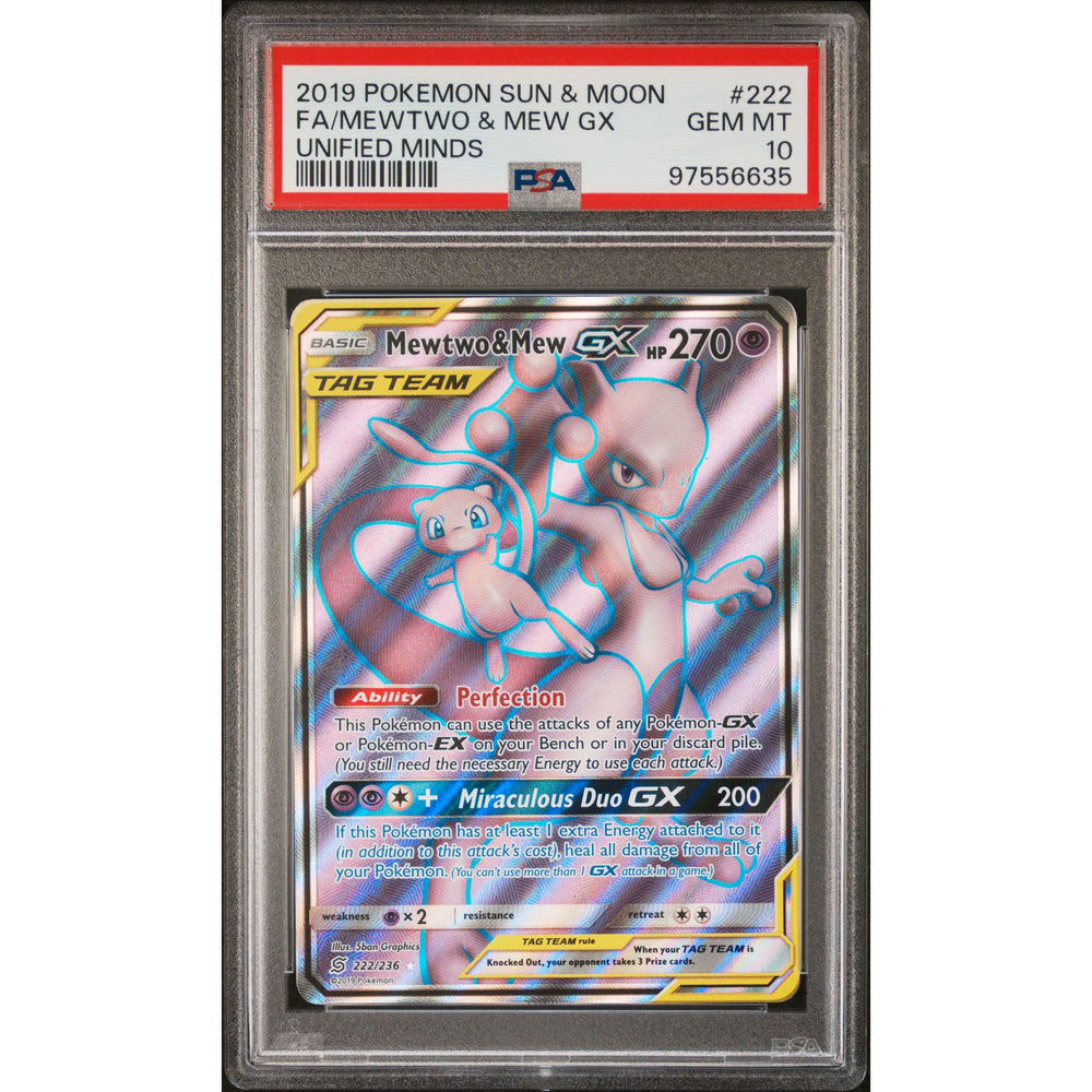 Pokémon TCG: Mewtwo & Mew Gx #222 PSA 10 - Unified Minds