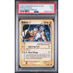Pokémon TCG: Raikou Gold Star #114 PSA 3 - Unseen Forces