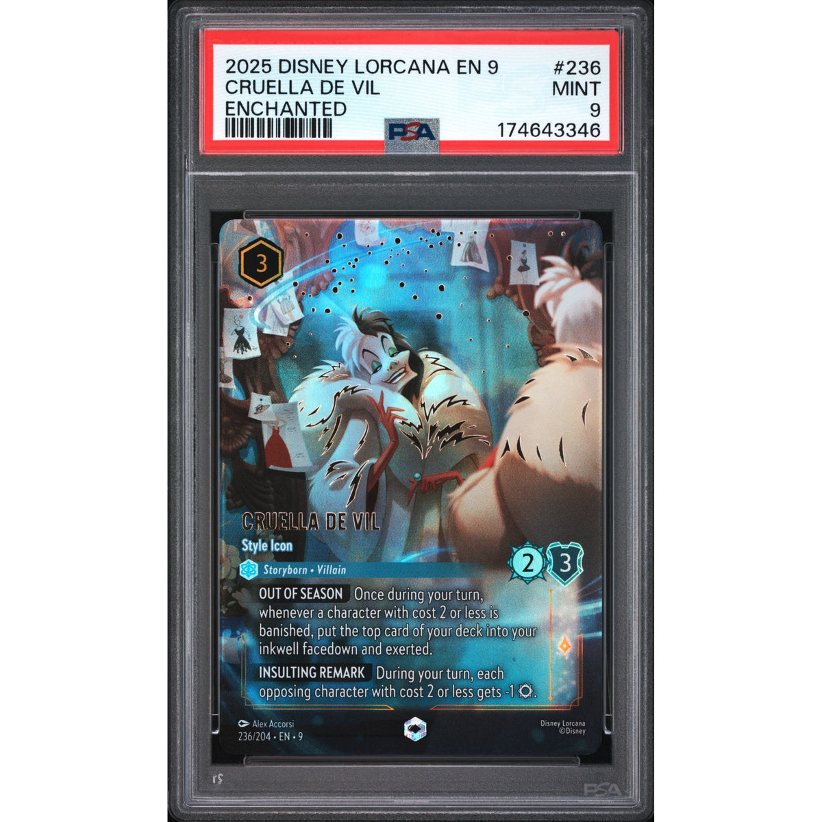 Lorcana: Cruella De Vil #236 PSA 9-174643346