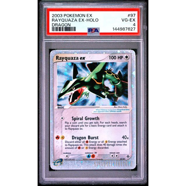 Pokémon TCG: Rayquaza ex holo #97 PSA 4 - Dragon