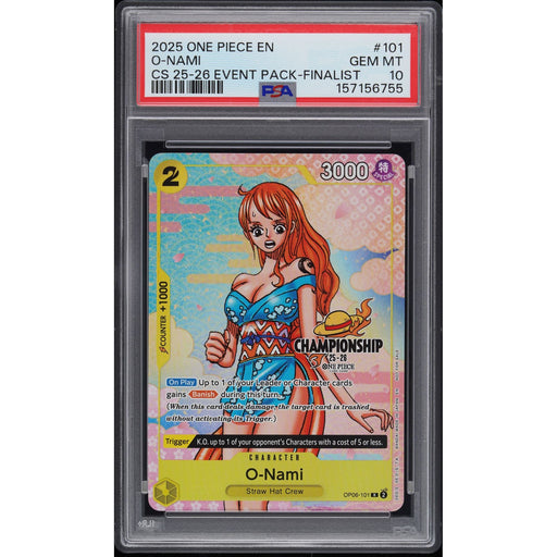 One Piece TCG: O-Nami #101 PSA 10-157156755