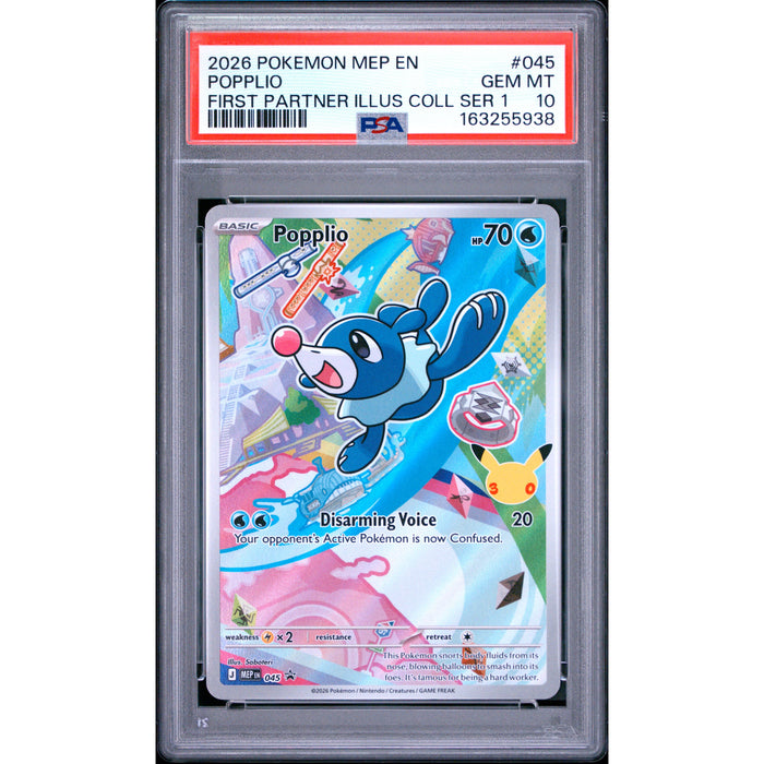 Pokémon TCG: Popplio #045 PSA 10-163255938
