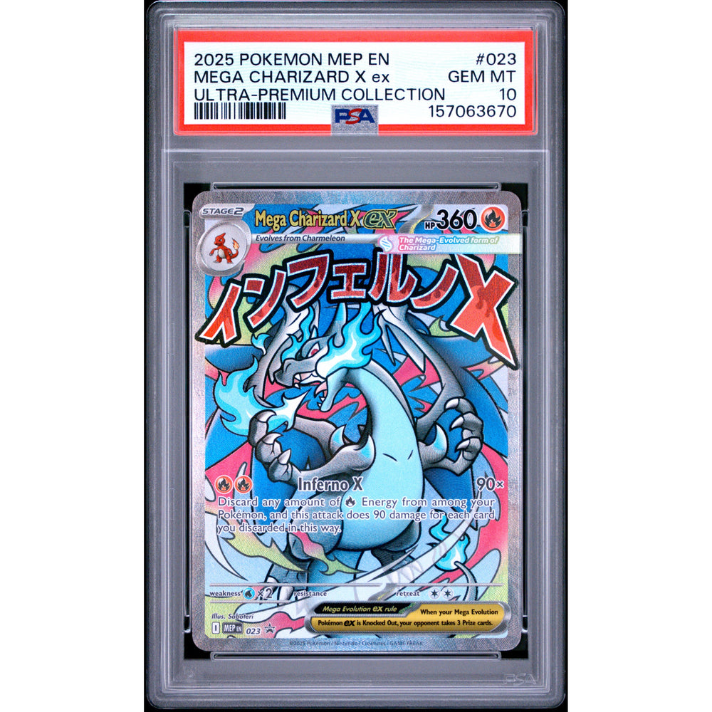 Pokémon TCG: Mega Charizard X Ex #023 PSA 10 - Mega Evolution Promo
