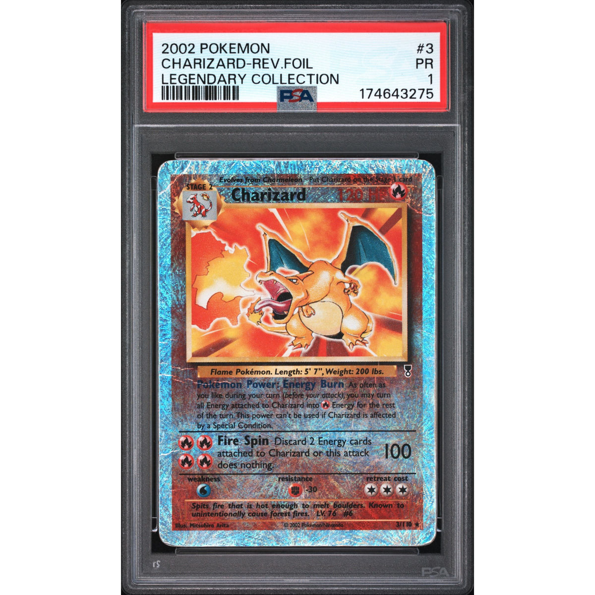 Pokémon TCG: Charizard Reverse Holo #3 PSA 1-174643275