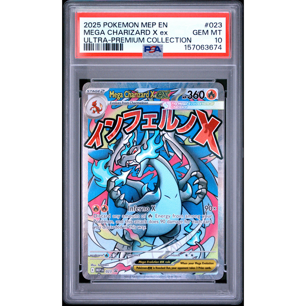 Pokémon TCG: Mega Charizard X Ex #023 PSA 10 - Mega Evolution Promo