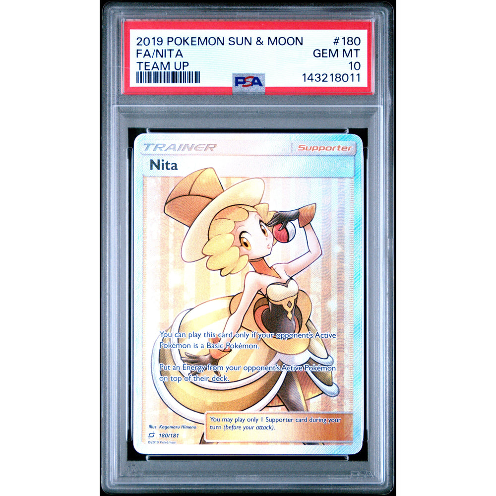 Pokémon TCG: Nita #180 PSA 10 - Team Up