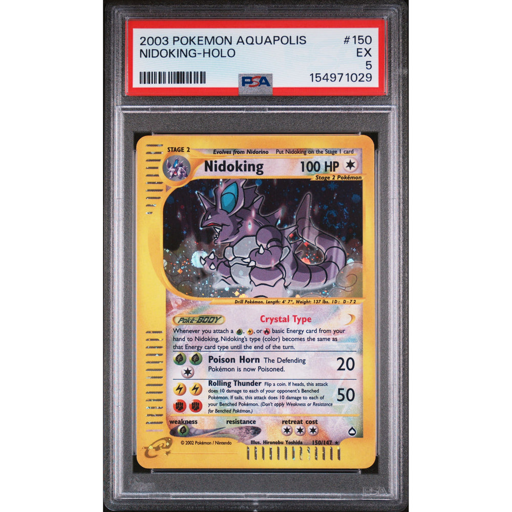 Pokémon TCG: Nidoking #150 PSA 5 holo - Aquapolis