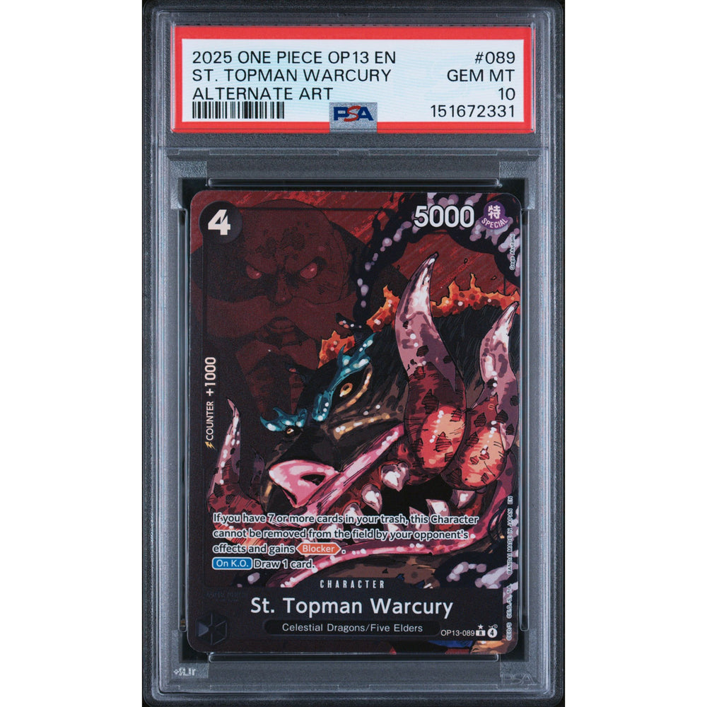 One Piece TCG: St. Topman Warcury #089 PSA 10