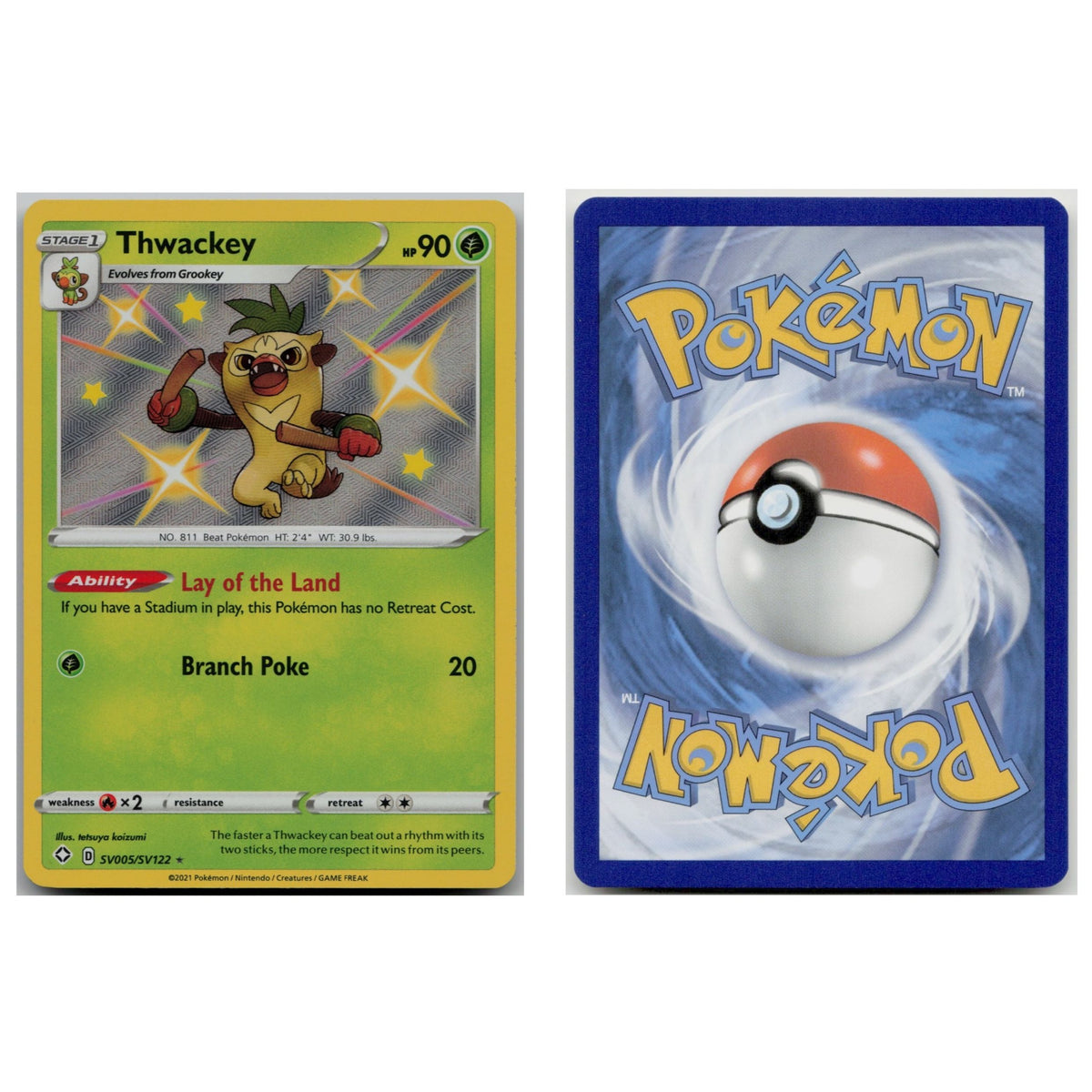 Pokémon TCG, Thwackey (Shining Fates #SV5)