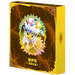 A Pokémon Jolteon Terastal Grand Crystal Gathering Simplified Chinese Binder Gift Box by The Pokémon Company, featuring a yellow and brown design with a crystal-like Jolteon illustration in the center, lightning patterns around it, and Chinese text below the image.
