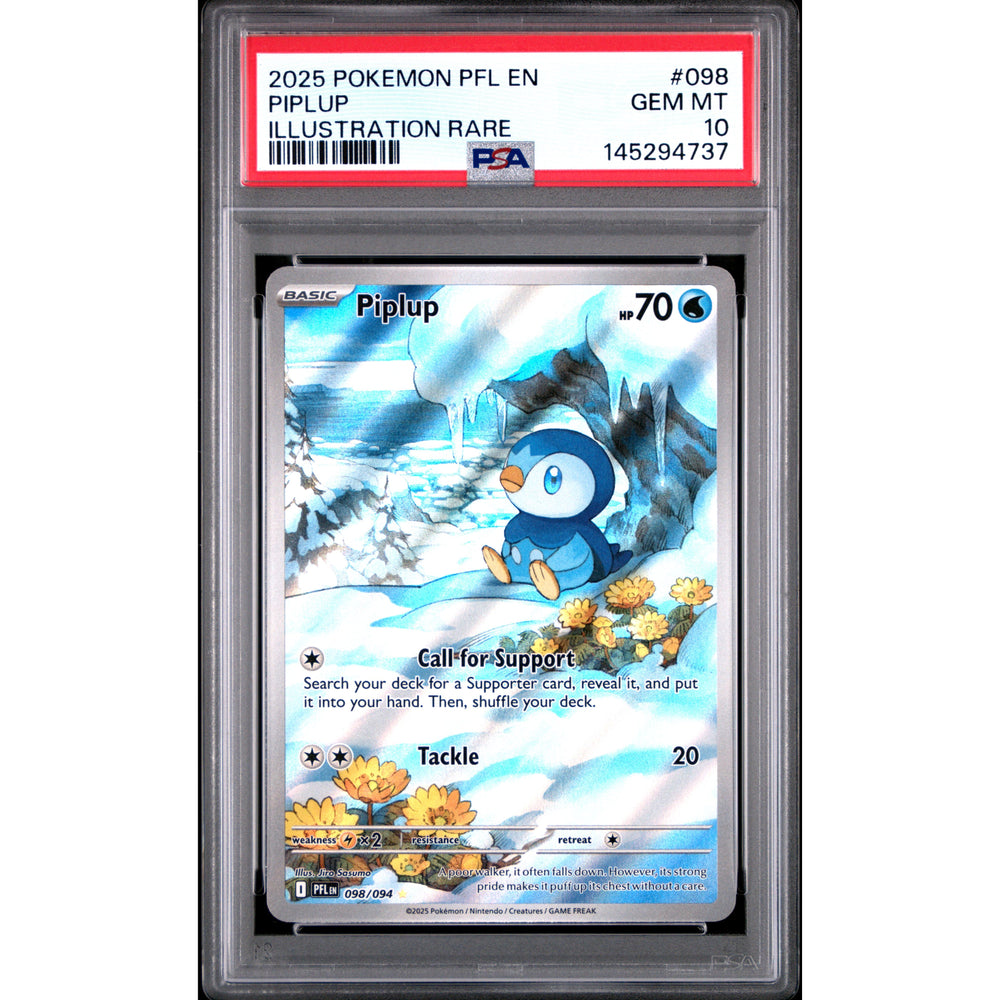 Pokémon TCG: Piplup #098 PSA 10 - Phantasmal Flames