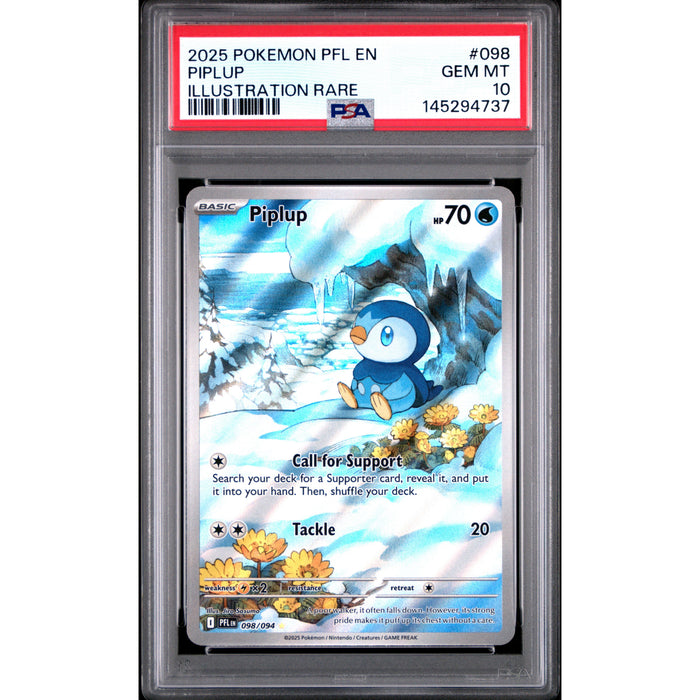 Pokémon TCG: Piplup #098 PSA 10 - Phantasmal Flames-145294737