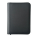 The Ml Trading TCGPicks: Samlekortmappe [240 pockets 2X2] is a closed, black, zippered folio or TCG binder with a textured cover, perfect for opbevaring af samlekort, shown against a white background.