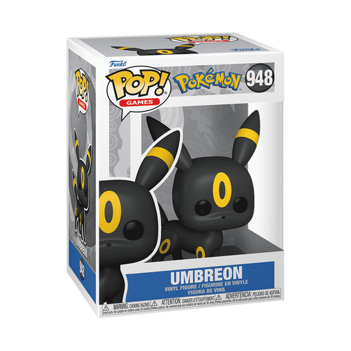 Funko POP! Pokemon: Umbreon - #948 vinyl figure by Funko, displayed inside its packaging with a clear window revealing the Umbreon figure. The box features the Pokémon and Funko POP! logos.