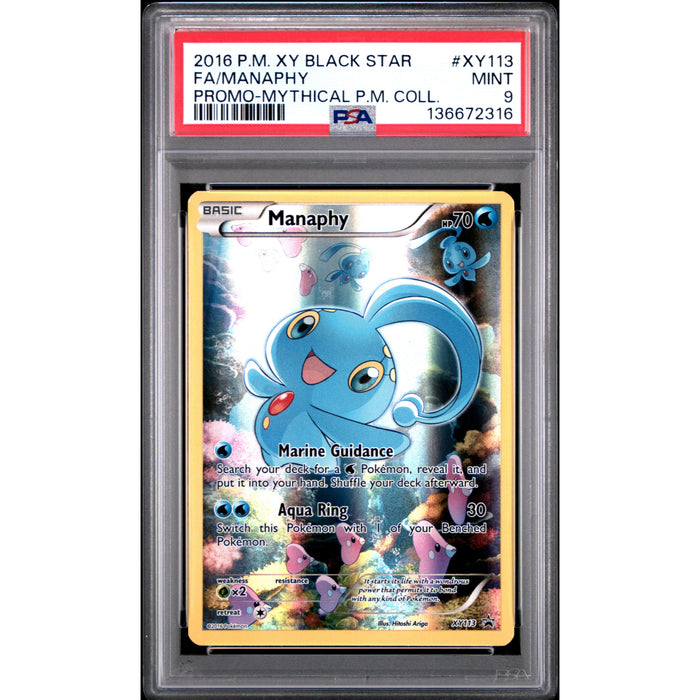 Pokémon TCG: Manaphy XY113 PSA 9 - XY Black Star Promo-136672316