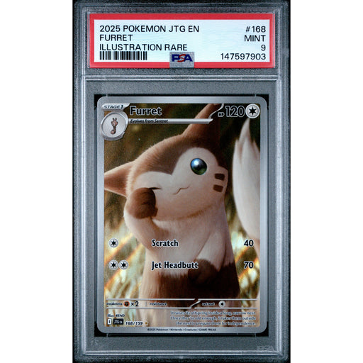 Pokémon TCG: Furret #168 PSA 9 - Journey Together-147597903