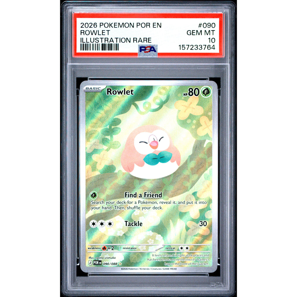 Pokémon TCG: Rowlet #090 PSA 10
