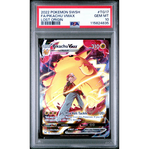 Pokémon TCG: Pikachu Vmax TG17 PSA 10 - Lost Origin-115824835