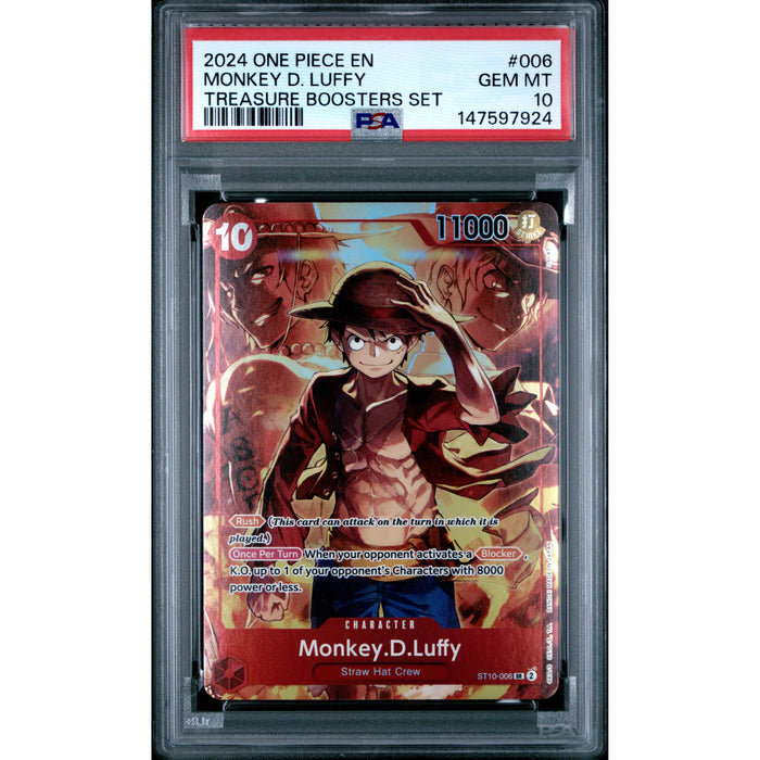 One Piece TCG: Monkey D. Luffy #006 PSA 10-147597924
