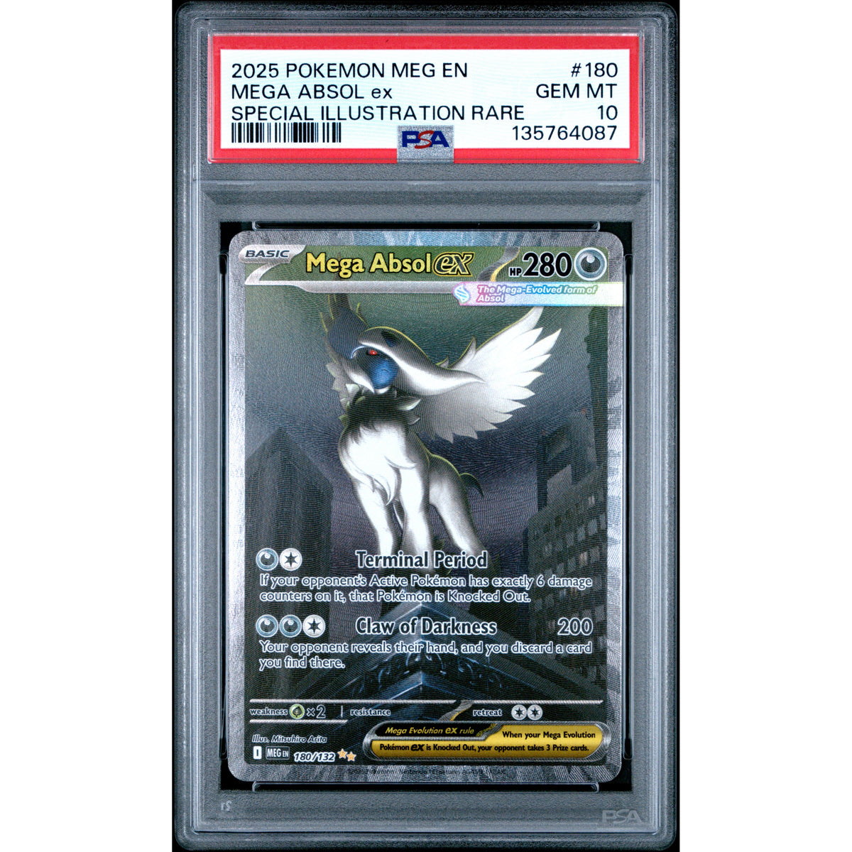 Pokémon TCG: Mega Absol Ex #180 PSA 10-135764087