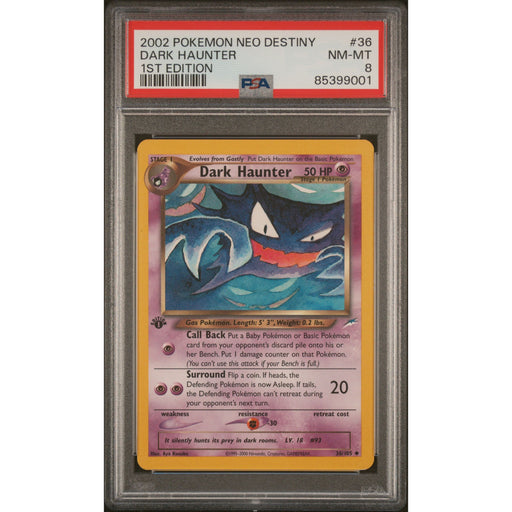 Pokémon TCG: Dark Haunter #36 PSA 8 - Neo Destiny